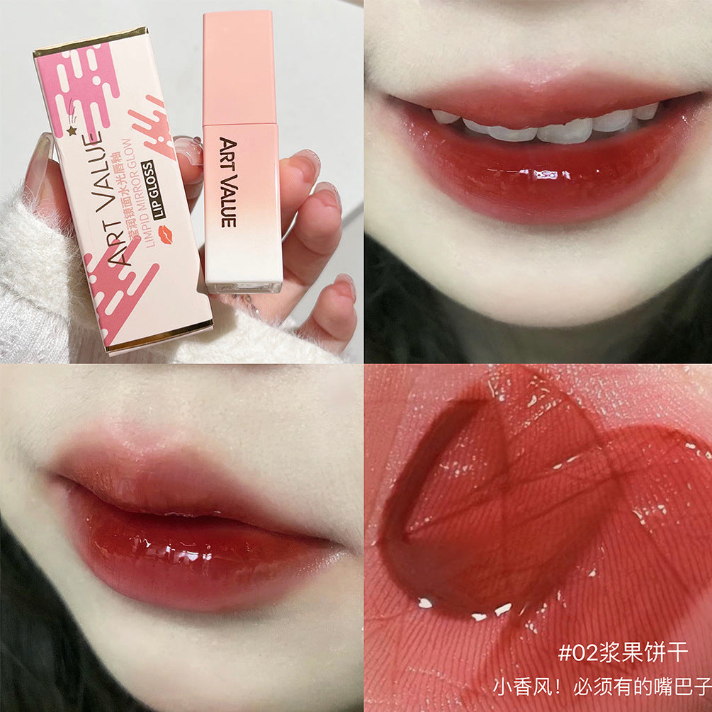 Art Value 6-color mirror-like water-gloss lip glaze whitening lipstick color versatile student affordable makeup cross-border 