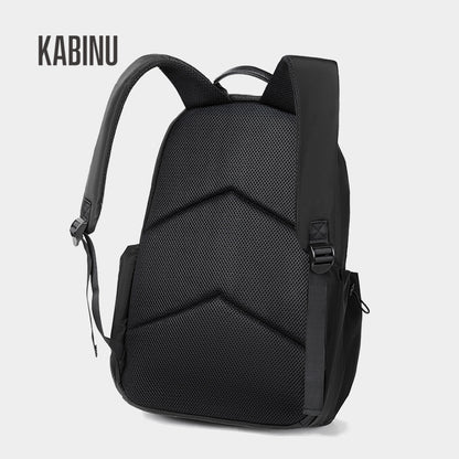 Kabinu new casual backpack 2023 Korean solid color washed business commuter computer backpack men's trendy student bag 