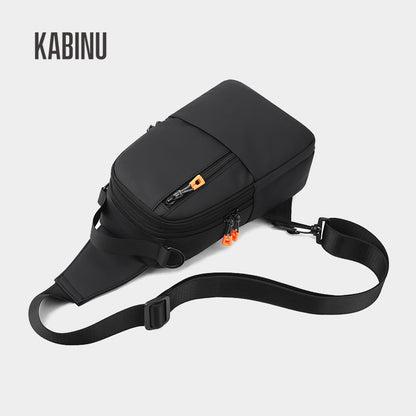 Kabinu new chest bag bag film business casual shoulder bag lightweight mobile phone bag usb student crossbody bag 