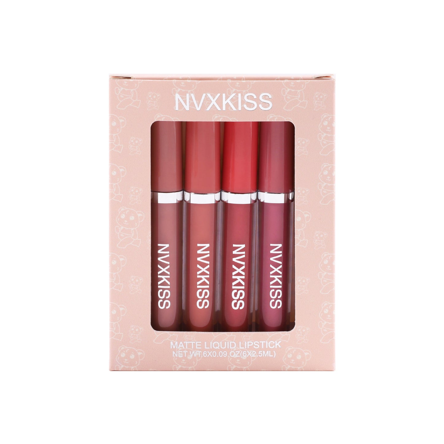 NVXKISS lip glaze 6 pack matte non-stick cup နိုင်ငံခြားရောင်းဝယ်ရေး matte အရည် explosive liquid lipstick lip gloss 