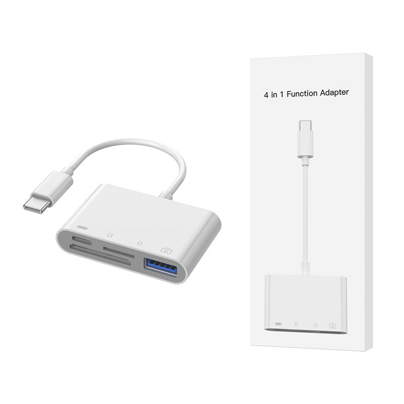 iPhone 3-in-one USB3.0 multi-function SD ကတ် TF ကတ်ဖတ်စက် မိုဘိုင်းလ်ဖုန်း တက်ဘလက် otg converter အတွက် သင့်လျော်သည်။