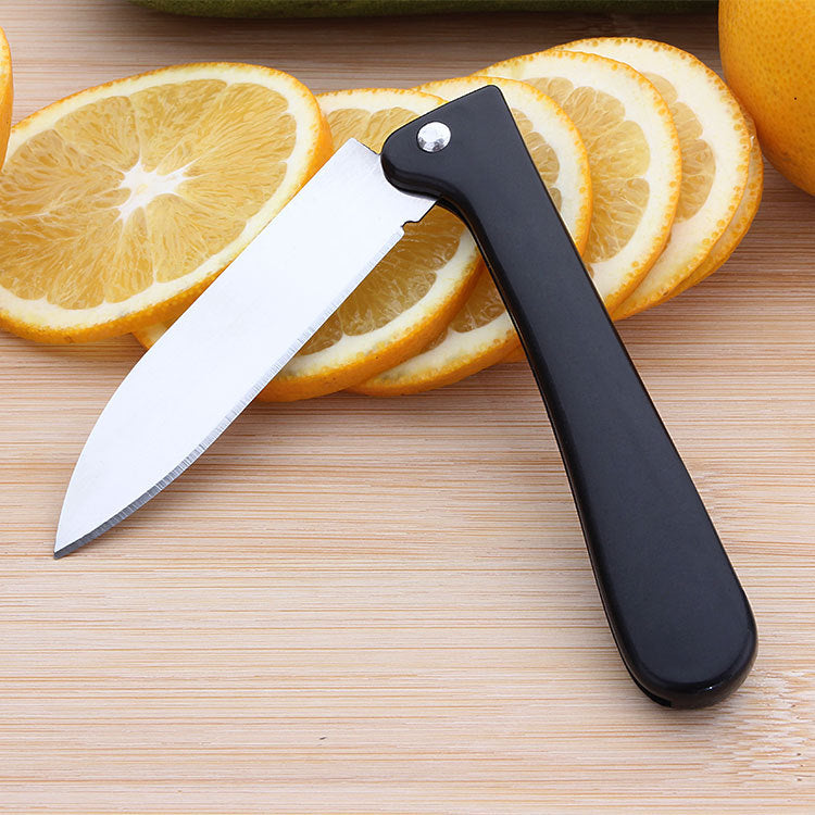 Wholesale dollar store department store folding fruit knife Yangjiang stainless steel folding knife red promotional gift knife 