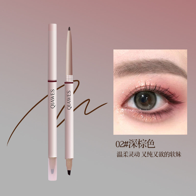 QIAWES double-headed blade eyeliner gel pen natural long-lasting color lasting makeup waterproof and sweat-resistant genuine double-headed eyeliner 