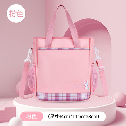 2023 new student Messenger portable portable large-capacity girls one-shoulder children's tutoring bag pupils wholesale 