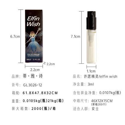 Internet celebrity with the same fragrance 3ml trial perfume women's perfume q version test tube perfume sample wholesale replacement for big-name perfume 