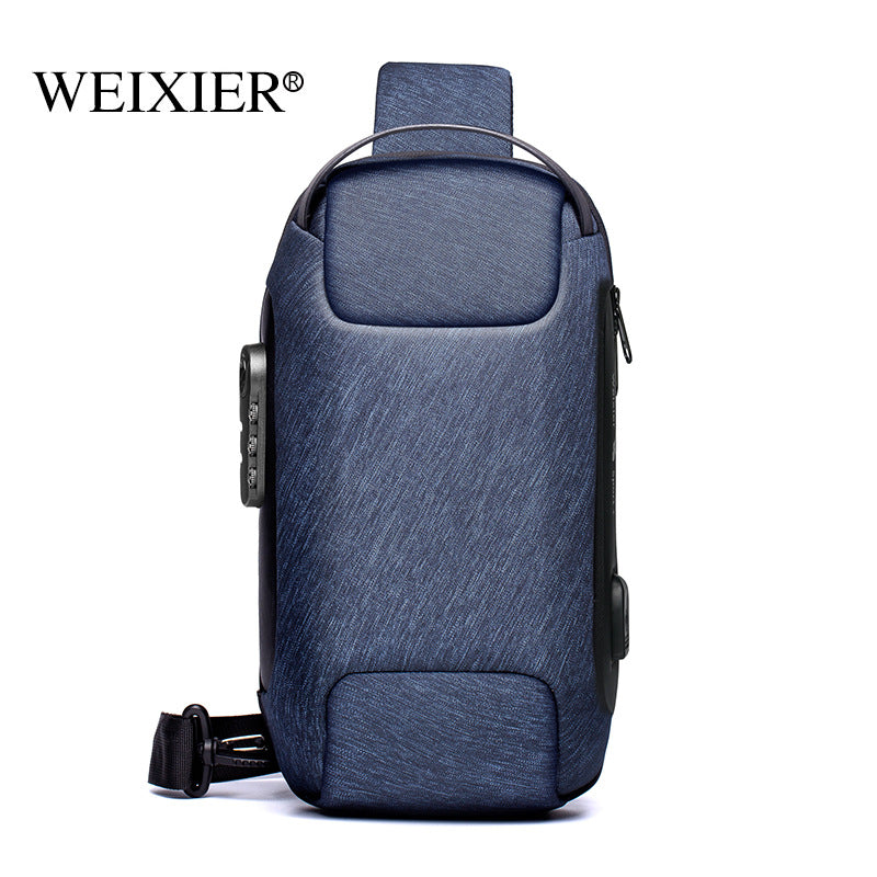 Chest Bag Satchel Men's Anti-theft Messenger Bag Boys Large Capacity Sports Messenger Bag One Shoulder Messenger Men's Chest Bag