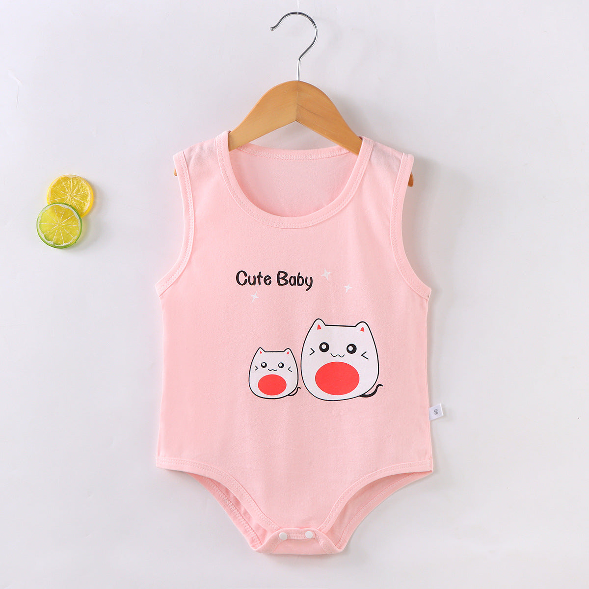 2023 Baby Coverall နွေရာသီ မွေးကင်းစအဝတ်များ အင်္ကျီလက်မဲ့ တြိဂံကြိုးသိုင်း အမျိုးအစား နွေရာသီ ကလေး Onesie အင်္ကျီ 