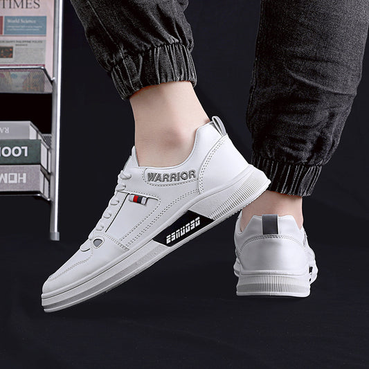 Men's shoes 2023 new spring Korean version trendy men's casual leather shoes board shoes slip-on all-match small white trendy shoes 