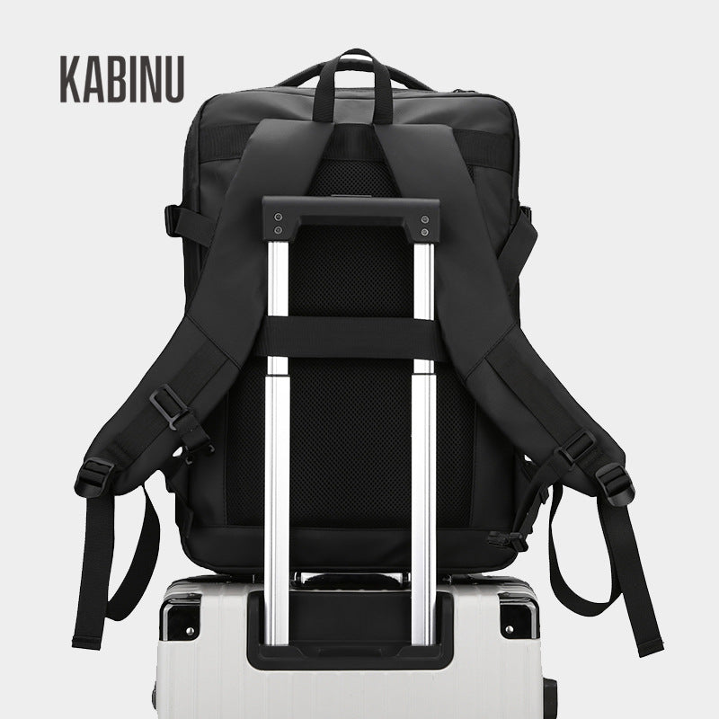 KABINU business computer bag 2021 new outdoor travel bag casual leather film water-repellent expansion backpack 