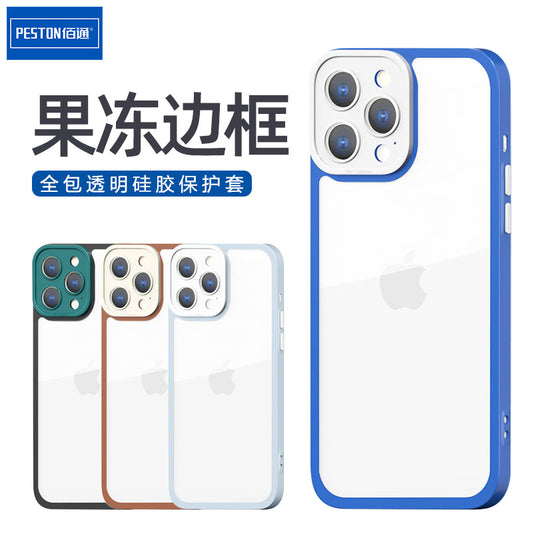 iPhone 13 မိုဘိုင်းဖုန်းဂျယ်လီဆီလီကွန်အခွံ iPhone 12 11 Pro Max အားလုံးပါဝင်သည့် drop-proof အကာအကွယ် Soft Case