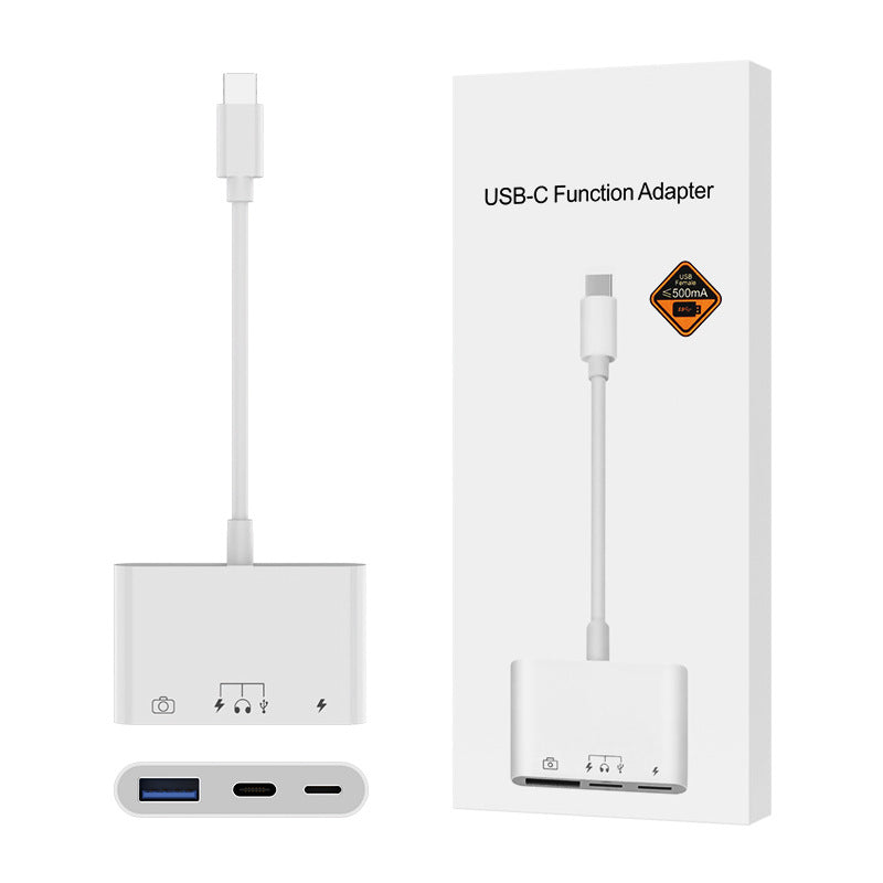 Baitong မိုဘိုင်းလ်ဖုန်း OTG adapter USB3.0 iPhone အတွက် သင့်လျော်သော Ethernet port adapter ဒေတာကြိုး လေးလုံးထိုး၊