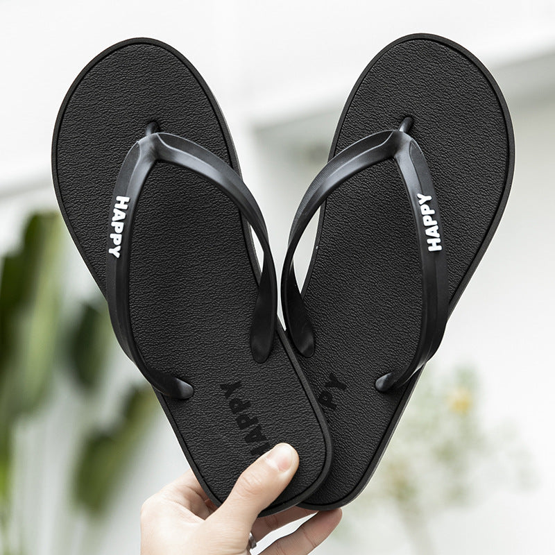 New style men's flip flops summer non-slip outdoor sandals couple flip flops men's casual beach shoes wholesale 