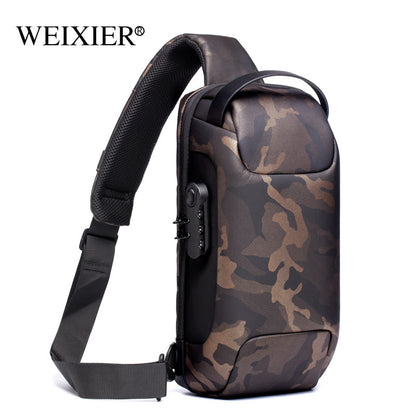 Chest Bag Satchel Men's Anti-theft Messenger Bag Boys Large Capacity Sports Messenger Bag One Shoulder Messenger Men's Chest Bag