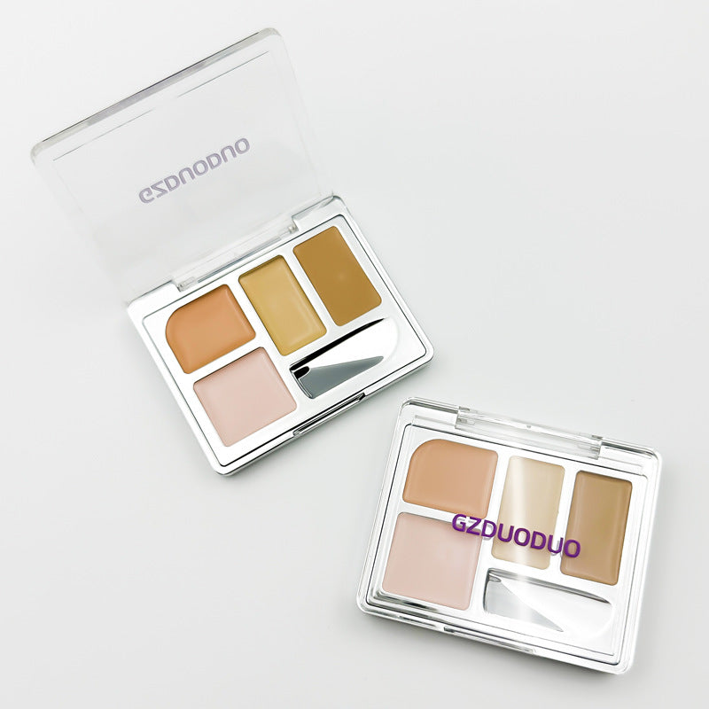 Manufacturer's four-color concealer to brighten your complexion, lasting, waterproof, sweat-proof, earth-tone, invisible pores, super hot concealer palette 