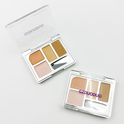 Manufacturer's four-color concealer to brighten your complexion, lasting, waterproof, sweat-proof, earth-tone, invisible pores, super hot concealer palette 