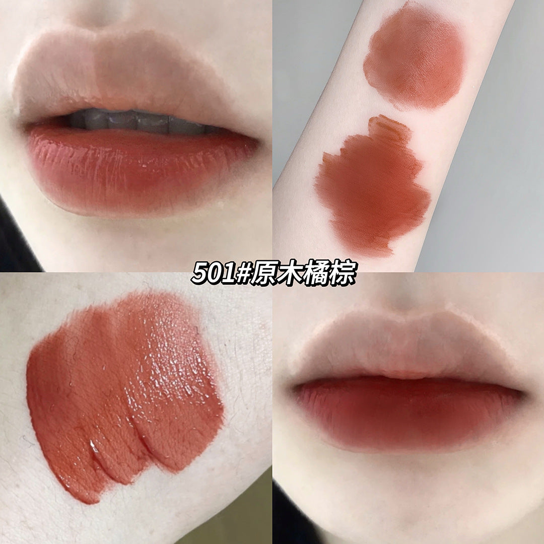 Gege bear clear water mist lip glaze အရောင်ကြာရှည်ခံ နူးညံ့သော matte နှုတ်ခမ်းနီ ရေစိုတောက်ပသော နှုတ်ခမ်းသားကို လိမ်းပေးသော နှုတ်ခမ်းနီ 