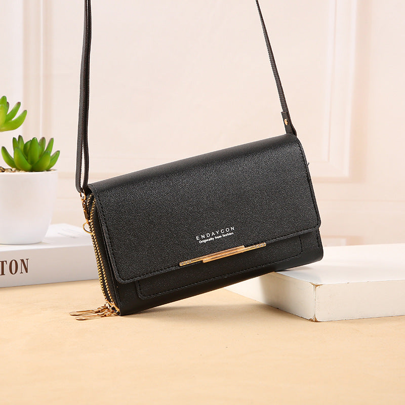 2022 new women's wallet Korean version large-capacity multi-functional shoulder bag mid-length clutch bag coin purse 