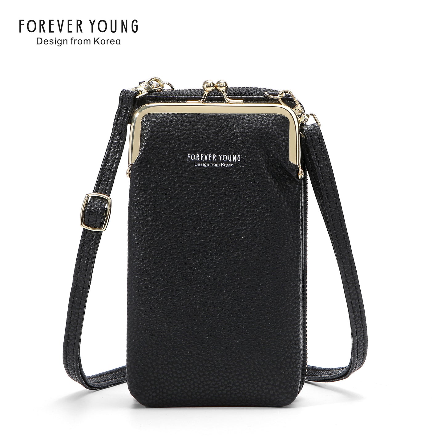 foreveryoung mobile phone bag crossbody Women's bag ရိုးရှင်းပြီး ခေတ်ဆန်သော လိုက်ချီးပုံစံ ကြီးမားသောစွမ်းရည်အကြွေစေ့ပိုက်ဆံအိတ် နိုင်ငံခြားရောင်းဝယ်ရေး 