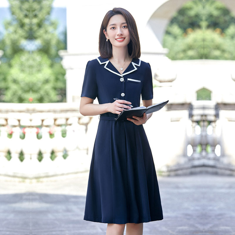 Kindergarten teacher teacher garden uniform speech clothing summer interview professional dress kindergarten teacher overalls dress 