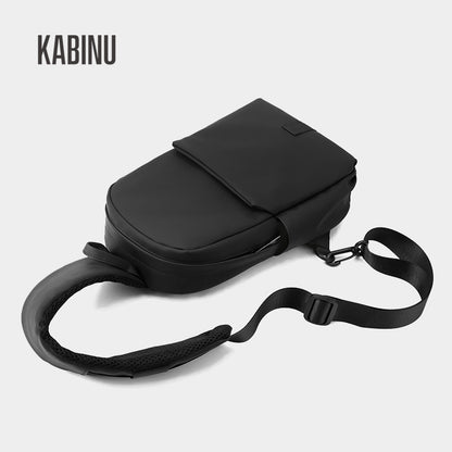 Kabinu new chest bag bag film business casual shoulder bag lightweight mobile phone bag usb student crossbody bag 