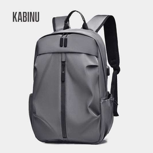 Kabinu new casual backpack 2021 Korean solid color washed business commuter computer backpack men's trendy student bag 