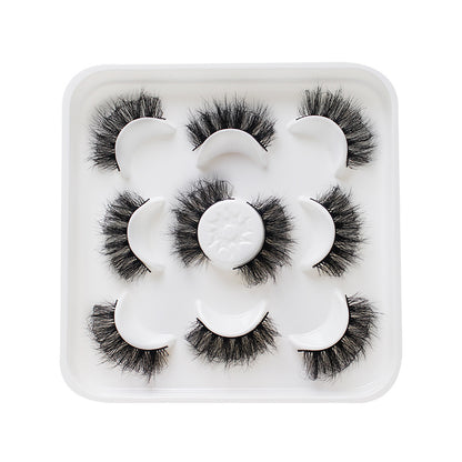 dingsen false eyelashes factory cross-border stable supply of explosive hair, a total of 5 pairs of messy thick eyelashes 