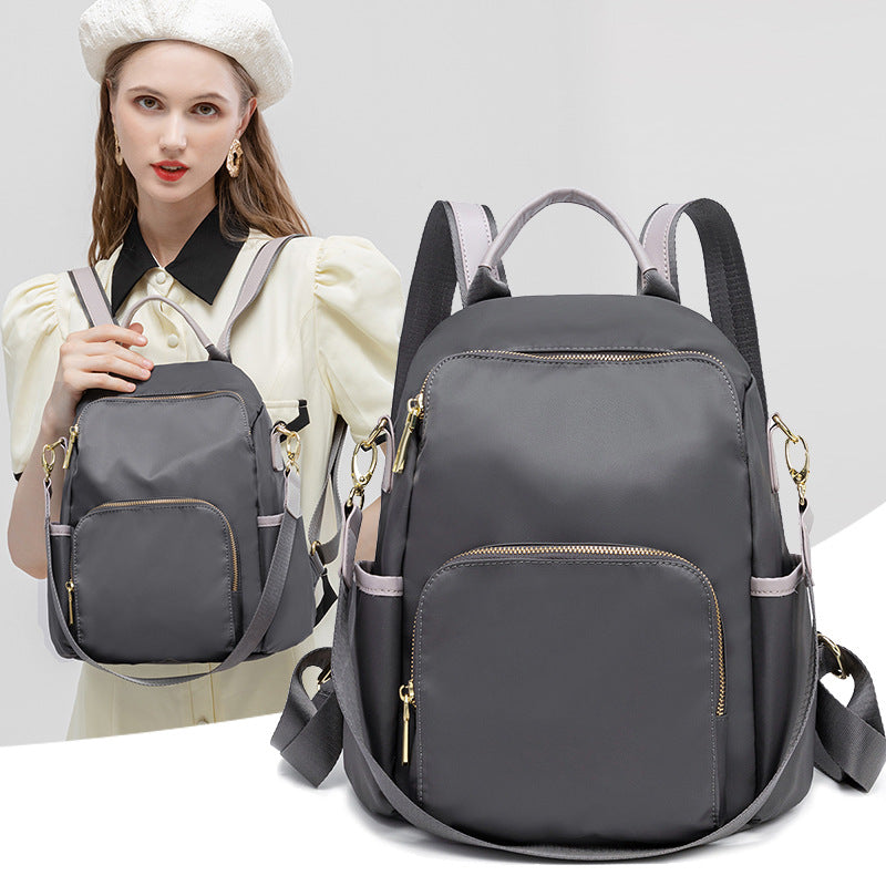 Anti-theft school bag Oxford cloth backpack women's bag 2023 new Korean version versatile fashion large capacity canvas small backpack