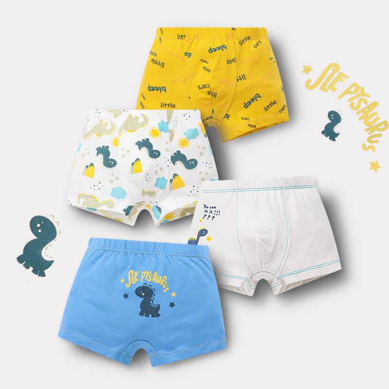 Children's underwear girls boys underwear pure cotton baby A-type shorts four-corner big children cartoon