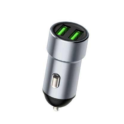 Le Candy 3.4A Fast Charge Mini Car Charger Dual USB Output Aluminum Alloy Car Cigarette Lighter Car 5V Charger