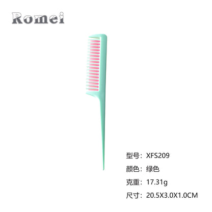 Plastic hairdressing comb hairdressing comb plate hairdressing comb hairdressing tool pointed tail comb double layer two-color hairdressing comb 