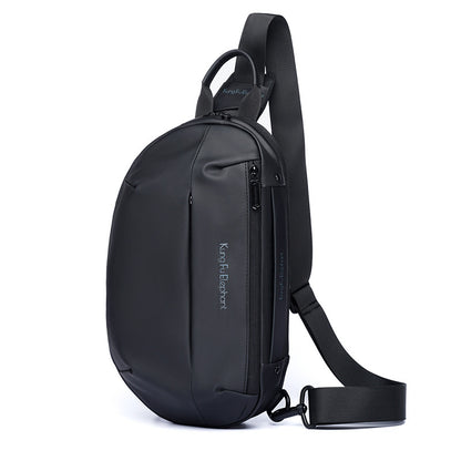 Men's Chest Bag Messenger Bag Large Capacity USB Fast Charging Messenger Sports Chest Bag Men's Messenger Chest Bag