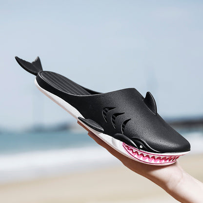 2022 new cute cartoon slippers men's summer dormitory outdoor wear non-slip home beach word sandals and slippers 