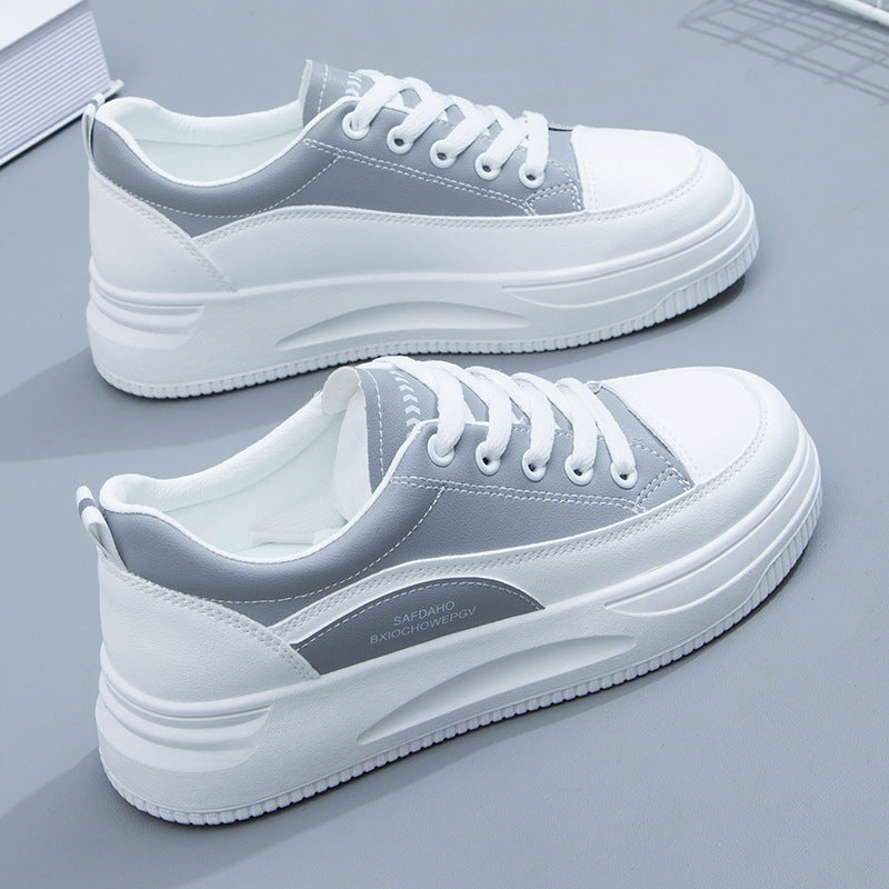 Small white shoes women's 2021 spring new board shoes women's shoes color matching flat shoes female students Korean version QR661 