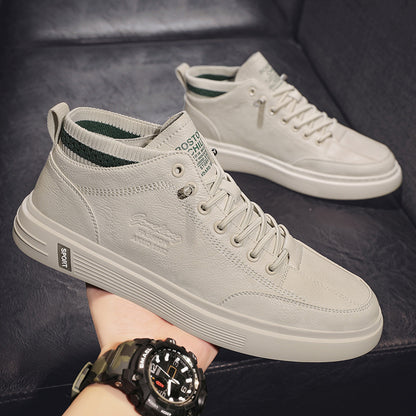 Men's shoes spring 2023 new high-top sports casual board shoes men's trendy shoes all-match trendy summer breathable shoes 