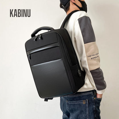 Kabinu business computer bag commuter computer backpack Oxford cloth stitching USB charging backpack waterproof bag 