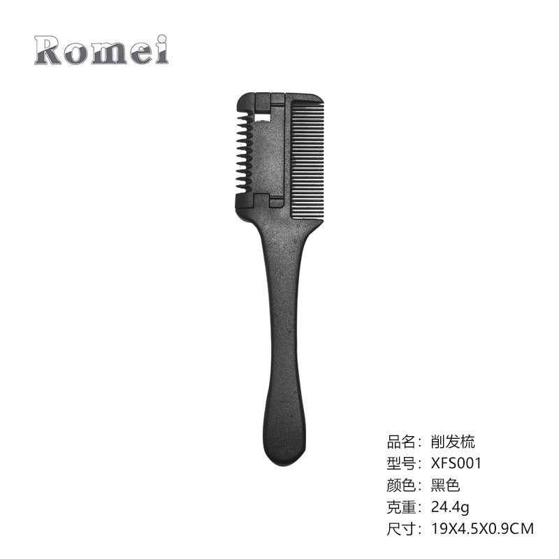 Hairdressing tool dual-purpose hair shaving comb, hair thinning portable hair shaving knife, stainless steel blade hair shaving comb 