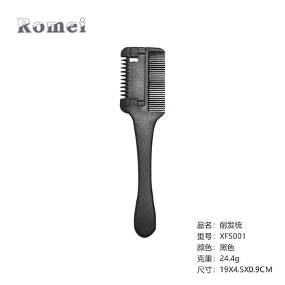 Hairdressing tool dual-purpose hair shaving comb, hair thinning portable hair shaving knife, stainless steel blade hair shaving comb 