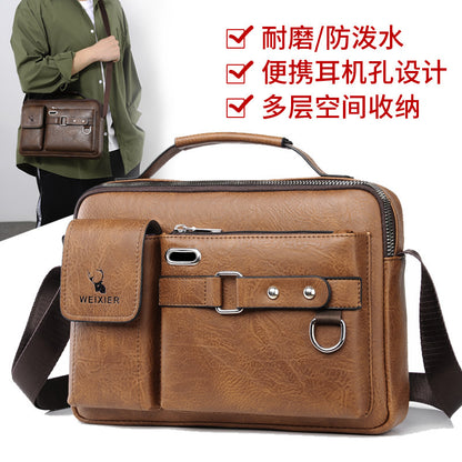 Shoulder Bag Men's Messenger Bag Men's Business Satchel Bag Messenger Bag Handy Shoulder Messenger Boys Casual Bag Men's Bag