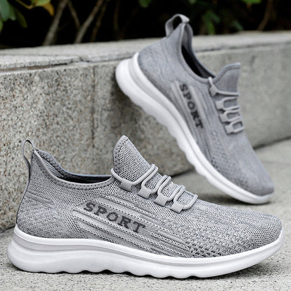 Shoes men's 2023 spring new foreign trade men's shoes wholesale polyurethane fly woven single shoes casual breathable sports shoes men 