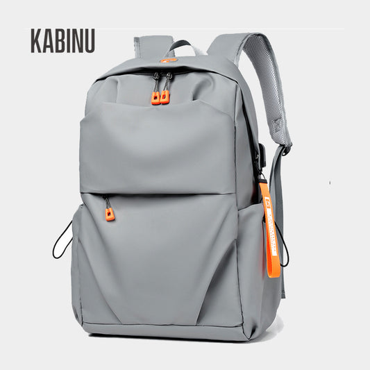 Kabinu simple backpack casual solid color backpack business commuter computer bag middle school student school bag corporate logo 