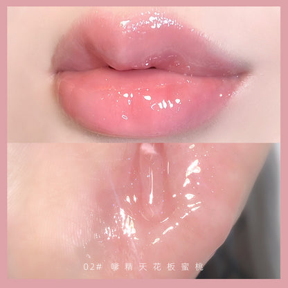 Maxfine water light beautiful lip gloss moisturizing lip glaze lasting whitening jelly glass mirror lip gloss wholesale 