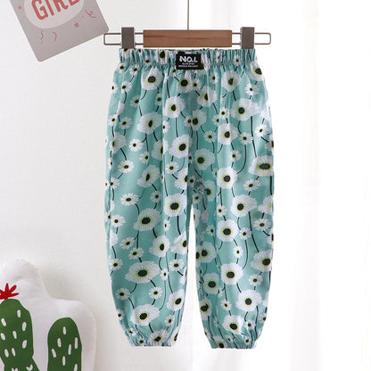 Anti-mosquito pants summer children's trousers thin section loose pants baby wear pants home clearance wholesale 