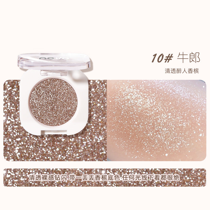 NOVO Cowherd color and Weaver Girl smart single color eye shadow, delicate and long-lasting makeup, student party earth color eye shadow palette wholesale 