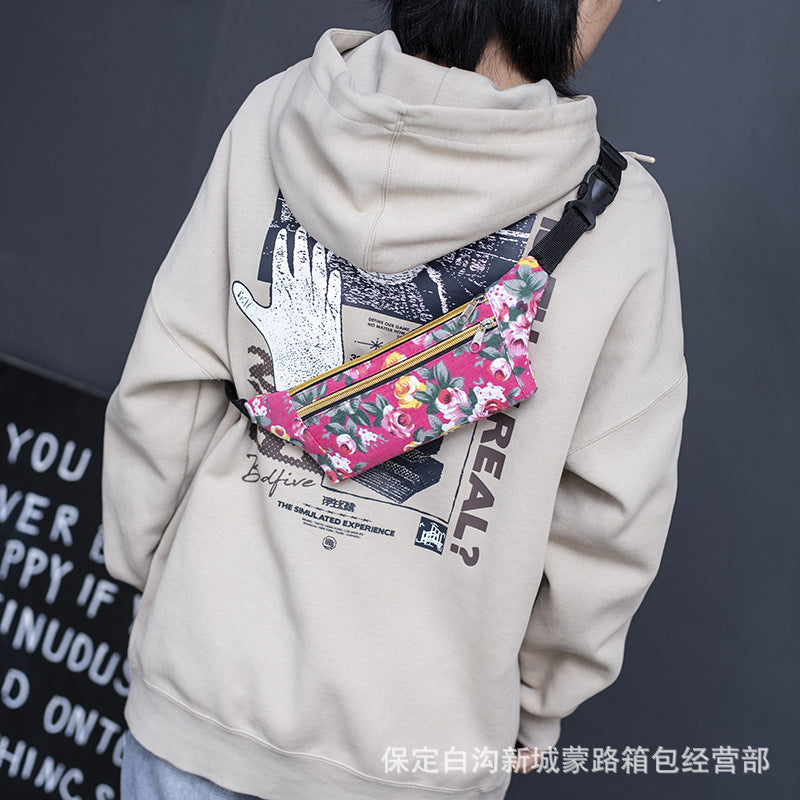 2022 New Fashion Waist Bag Women’s Fashion Sports Running Equipment Outdoor Flower Bag Cashier Wallet Casual 