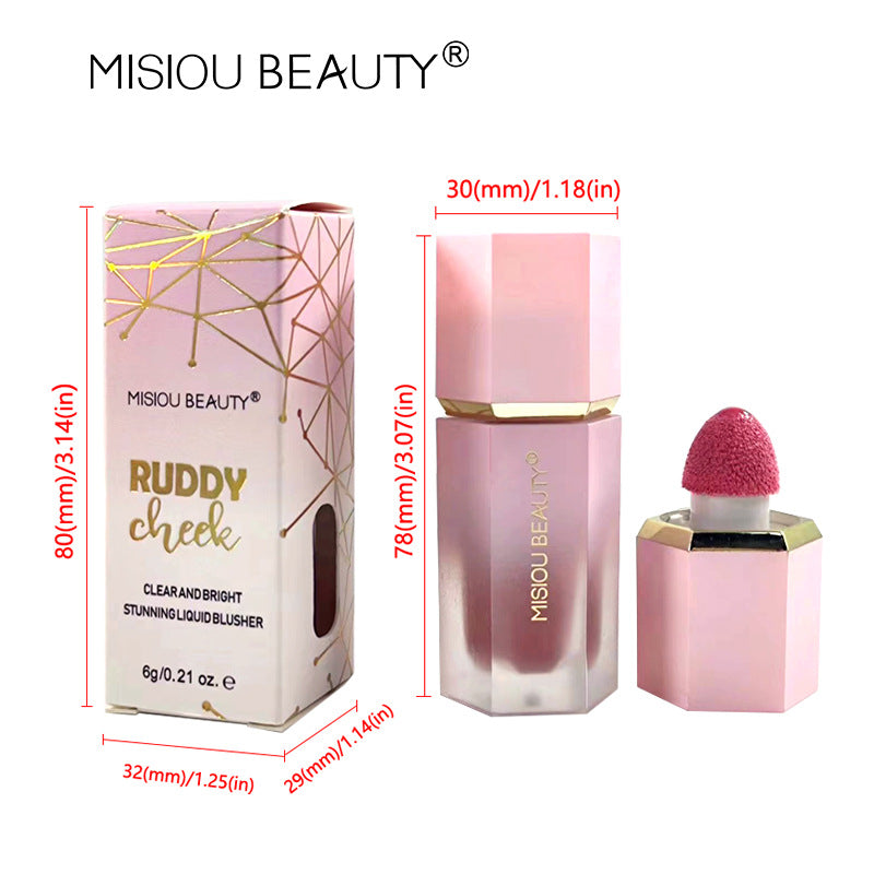 MISIOU BEAUTY နယ်စပ်ဖြတ်ကျော် အလှကုန် အရည် blush eye shadow contouring နေလောင်ခံ အမျိုးသမီး facial rouge watercolor မိတ်ကပ် 