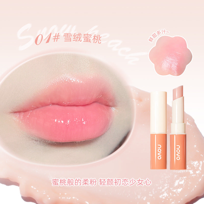 NOVO Yingrun Warm Lip Balm Warm Color Changing Moisturizing Anti-Dry Lip Makeup Base Student Lip Balm Wholesale 