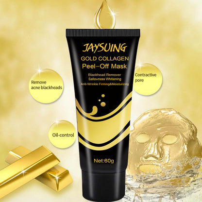 Jaysuing Gold Peel Off Mask Cream သည် အမည်းစက်များကို ဖယ်ရှားပေးခြင်း၊ ရေဓာတ်ဖြည့်တင်းခြင်း၊ အဆီပြန်ခြင်းကို ထိန်းချုပ်ပေးခြင်း၊ ချွေးပေါက်များကို ကျုံ့စေခြင်း၊ Mask လိမ်းပေးခြင်း 