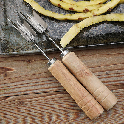 Stainless steel pineapple knife peeler peeler pineapple shovel eye remover pineapple fork pineapple V-shaped eye digging tool 