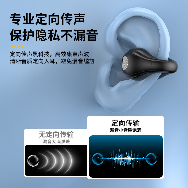 Wireless bluetooth headset 5.3 digital display ear clip ear type non-in-ear wireless bluetooth dynamic headset super long battery life headset 