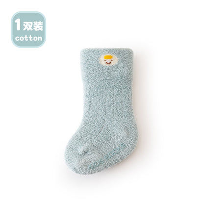 23 autumn and winter thick warm baby socks non-slip baby floor socks newborn socks a class children's socks